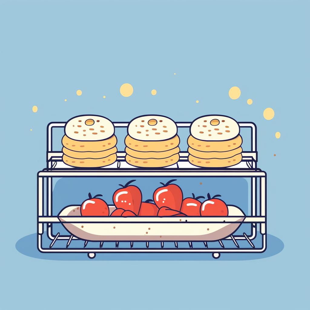 A freshly baked dessert cooling on a wire rack.